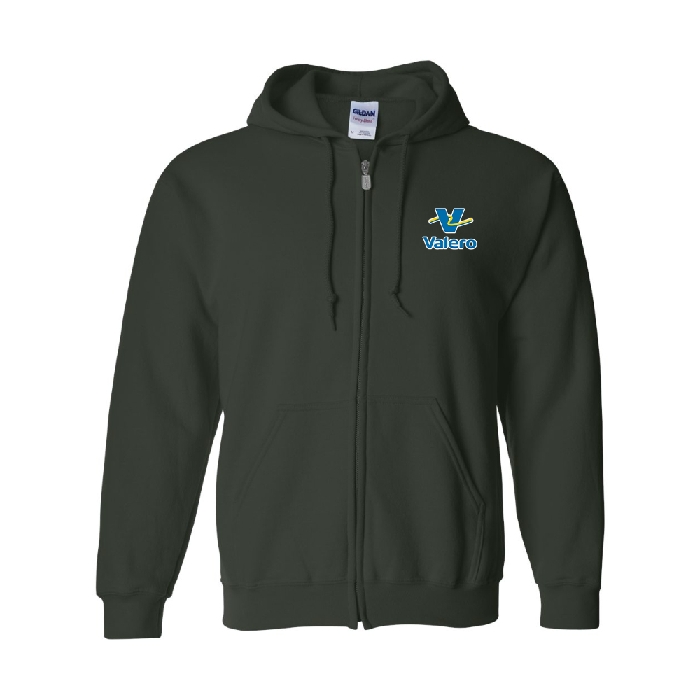 Men's Valero Gas Station JERZEES NuBlend Full-Zip Hooded Sweatshirt